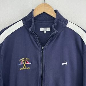 CAPE COD YACHT CLUB Sweatshirt Mens XL CUFFYS Provincetown Mass Sailing Zip Blue